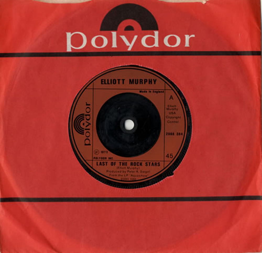 Elliot Murphy Last Of The Rock Stars UK 7" vinyl single (7 inch record / 45) 2066384