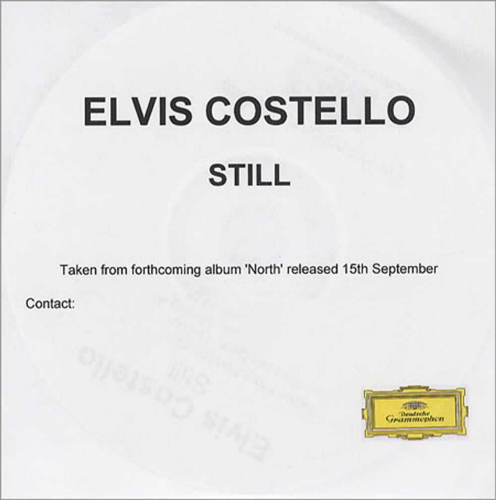 Elvis Costello Still UK Promo CD-R acetate CD-R ACETATE