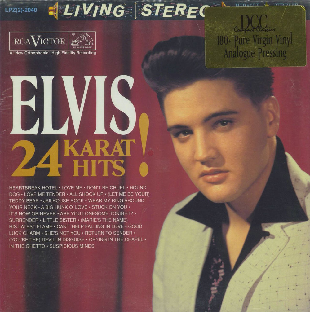 Elvis Presley 24 Karat Hits! - 180gm Vinyl US 2-LP vinyl record set (Double LP Album) LPZ(2)-2040