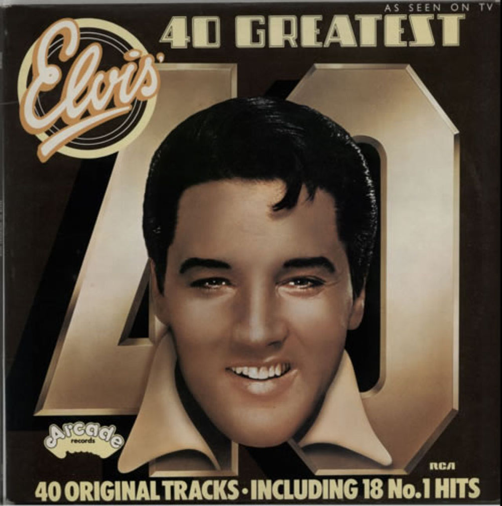 Elvis Presley 40 Greatest Hits UK 2-LP vinyl record set (Double LP Album) ADEP12