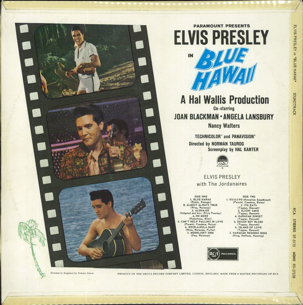 Elvis Presley Blue Hawaii - 1st Stereo - EX UK vinyl LP album (LP record)