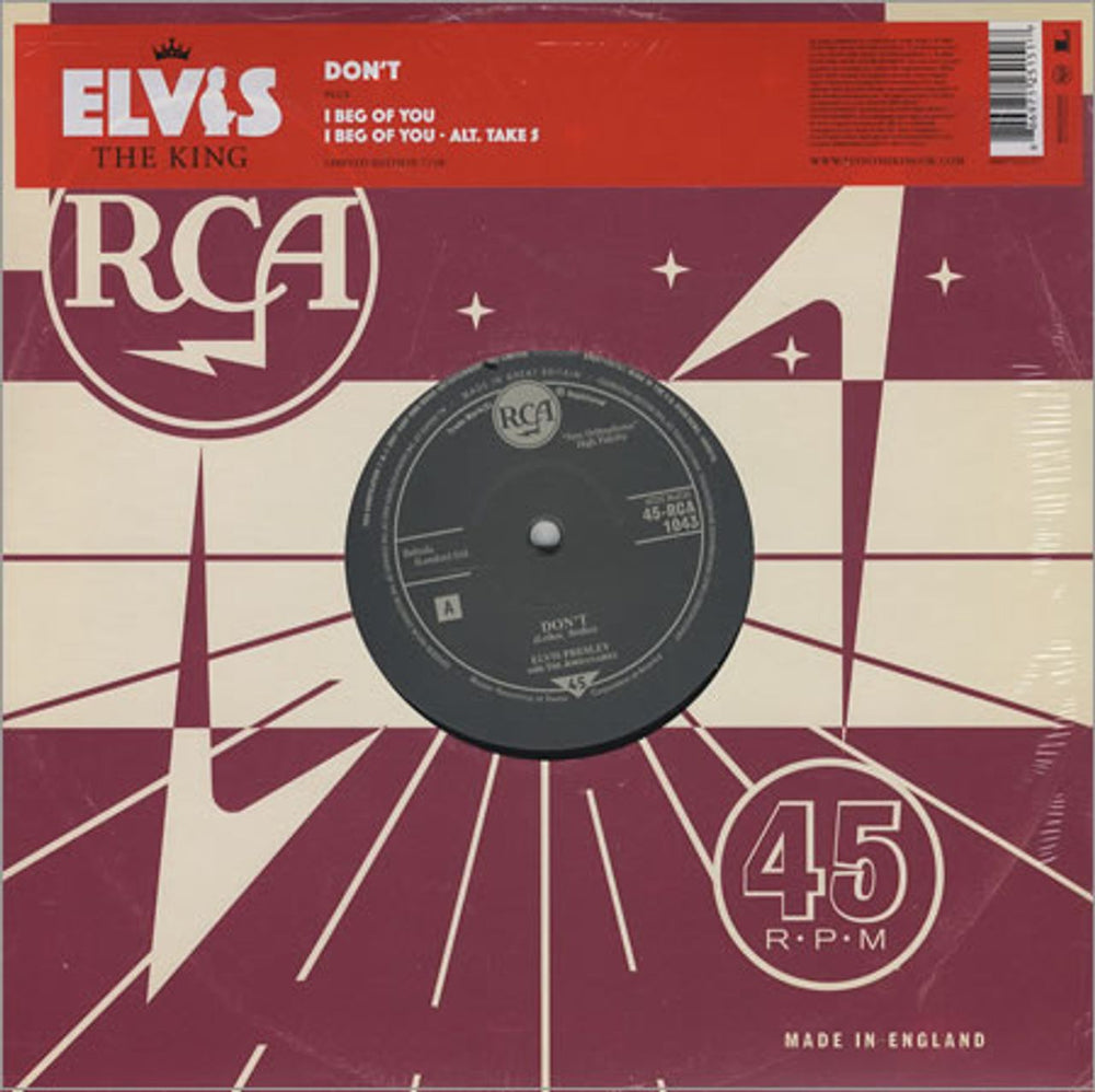 Elvis Presley Don't - Numbered - Sealed UK 10" vinyl single (10 inch record) 88697125151