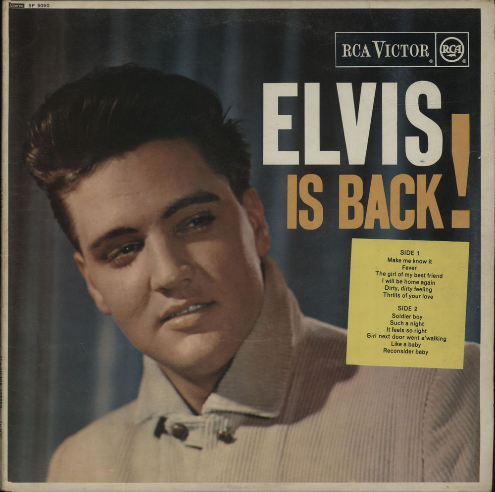 Elvis Presley Elvis Is Back! - 3rd - Matte UK vinyl LP album (LP record) SF5060