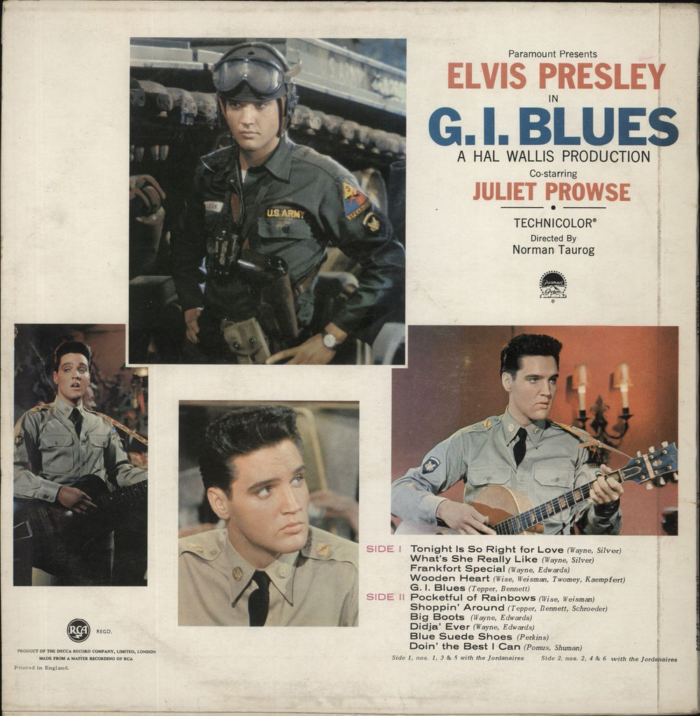Elvis Presley G.I. Blues - US Vinyl UK vinyl LP album (LP record)
