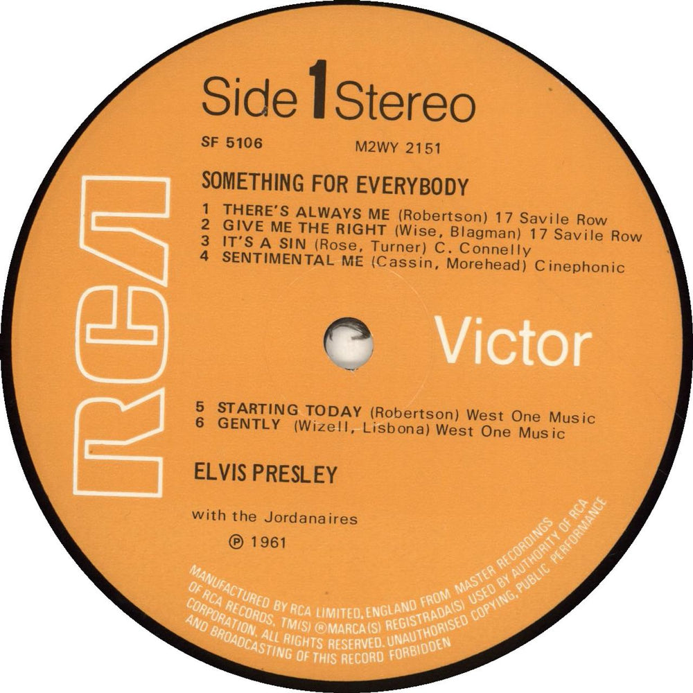 Elvis Presley Something For Everybody - laminated UK vinyl LP album (LP record)