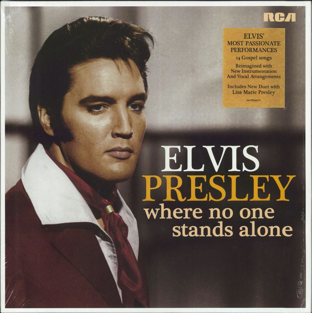 Elvis Presley Where No One Stands Alone + Shrink UK vinyl LP album (LP record) 19075859451