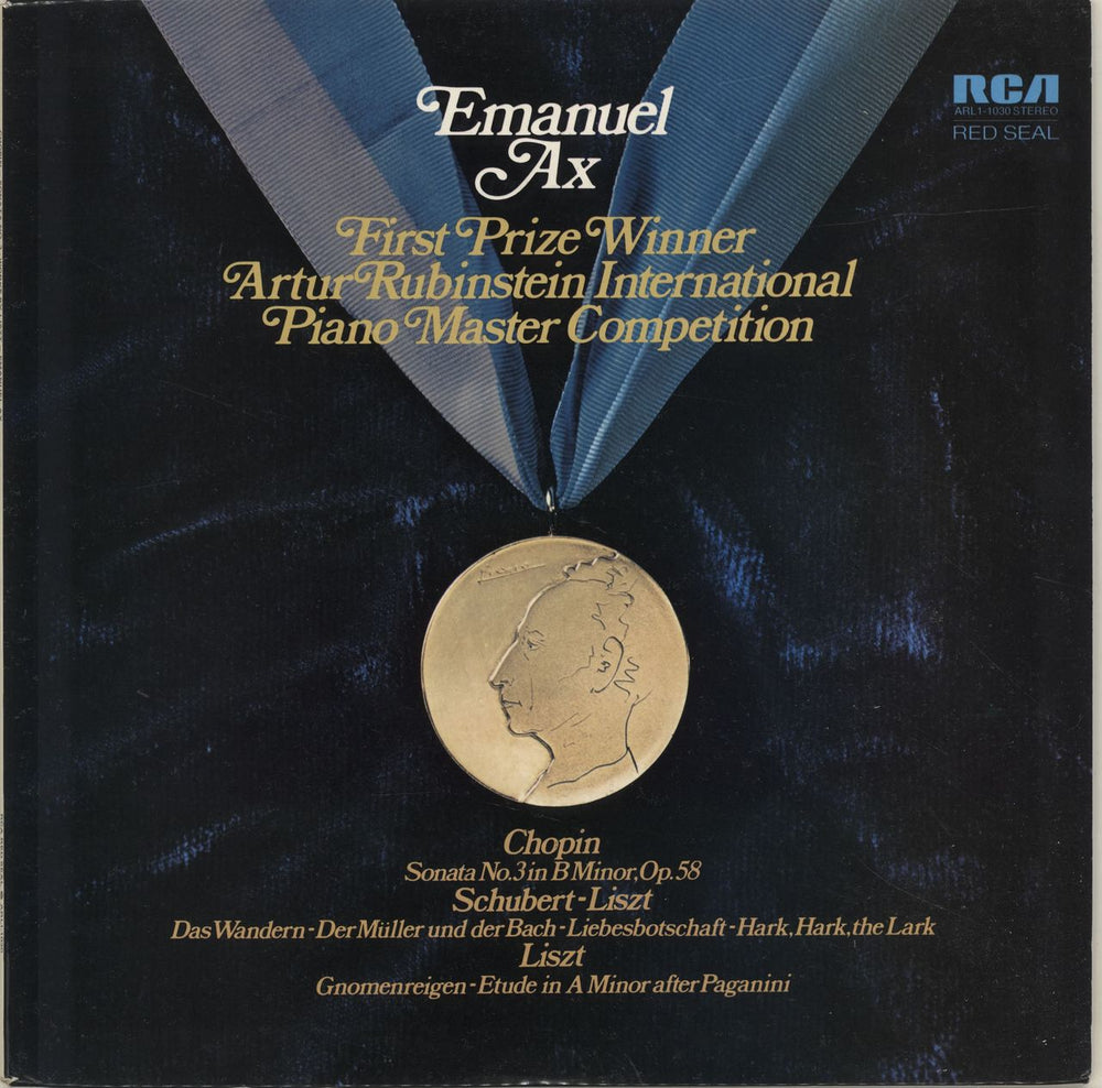 Emanuel Ax Chopin: Sonata No. 3 / Works By Liszt UK vinyl LP album (LP record) ARL1-1030