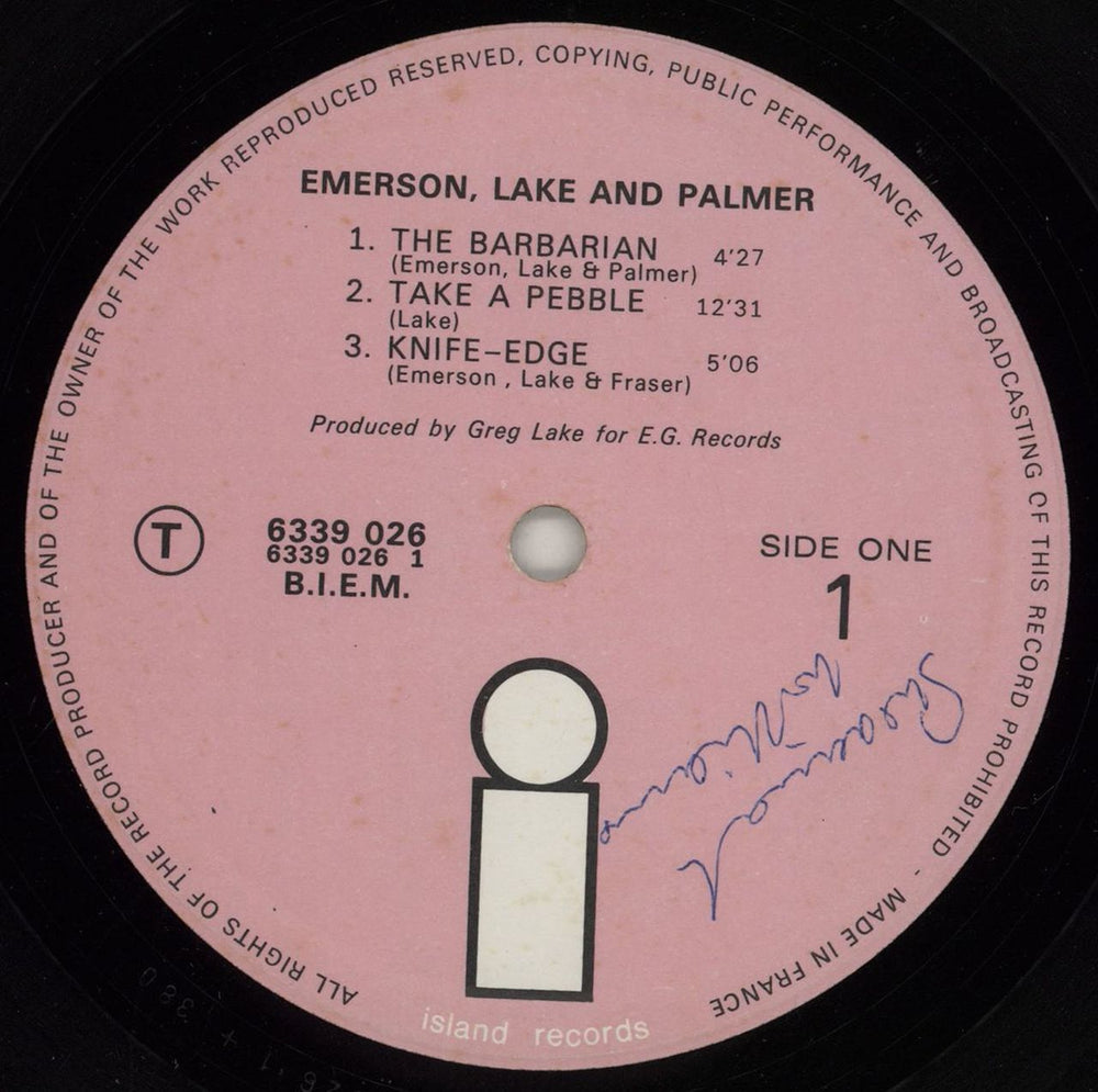 Emerson Lake & Palmer Emerson Lake & Palmer - 1st - WOL French vinyl LP album (LP record) ELPLPEM760876