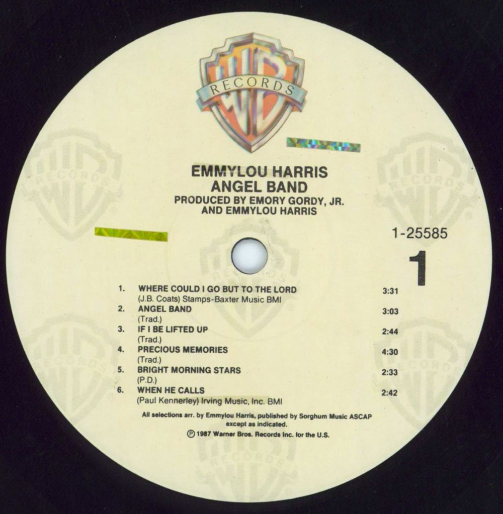 Emmylou Harris Angel Band US vinyl LP album (LP record) ELHLPAN714004