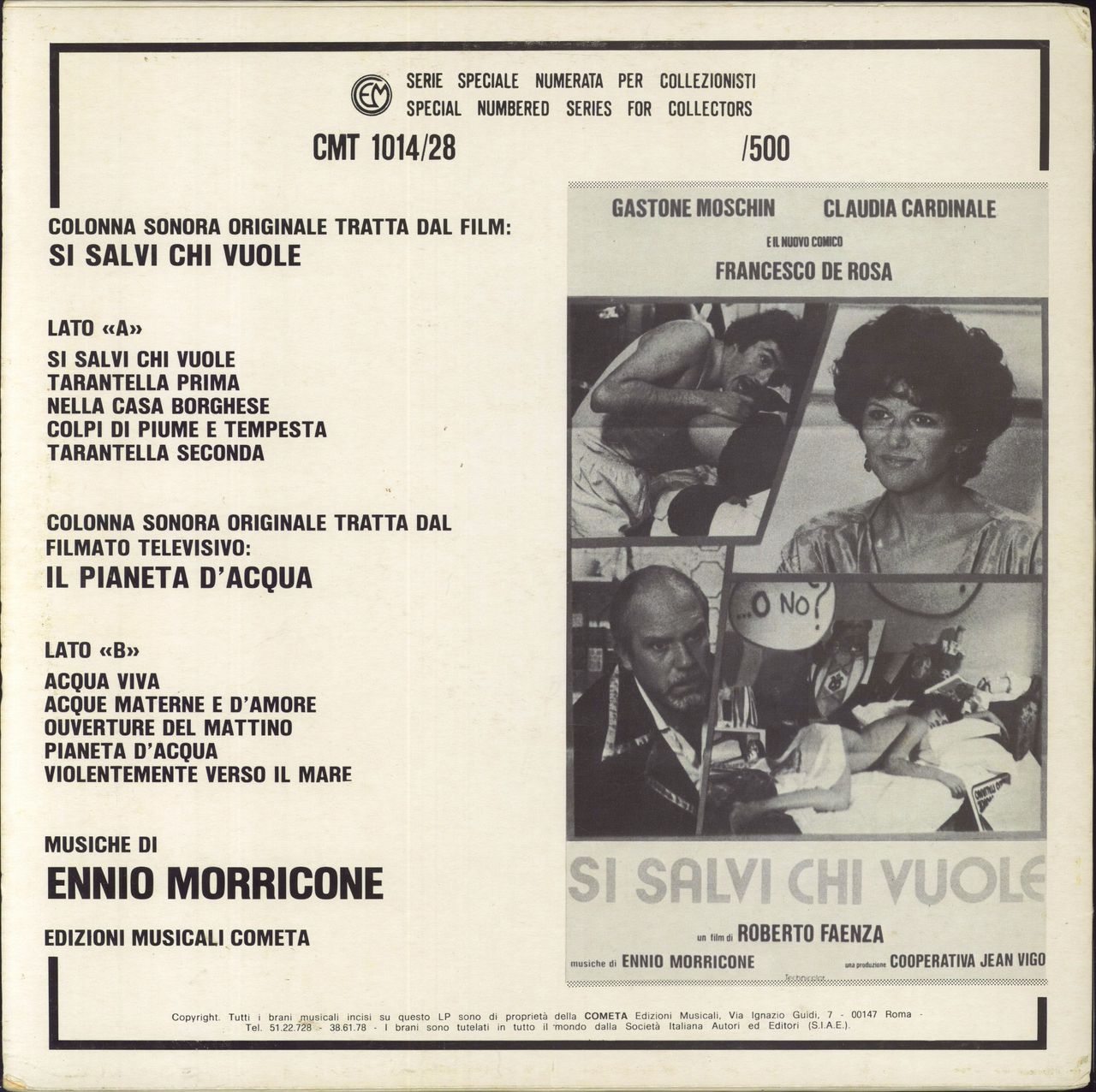 Ennio Morricone Si Salvi Chi Vuole Italian Vinyl LP — RareVinyl.com