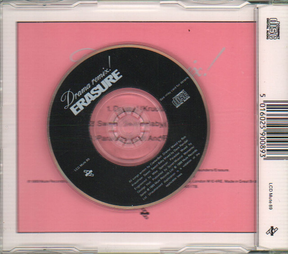 Erasure Drama - Remix! UK 3" CD single (CD3) ERAC3DR11573