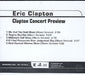 Eric Clapton Clapton Concert Preview US Promo CD single (CD5 / 5") PRO-CDR-101354