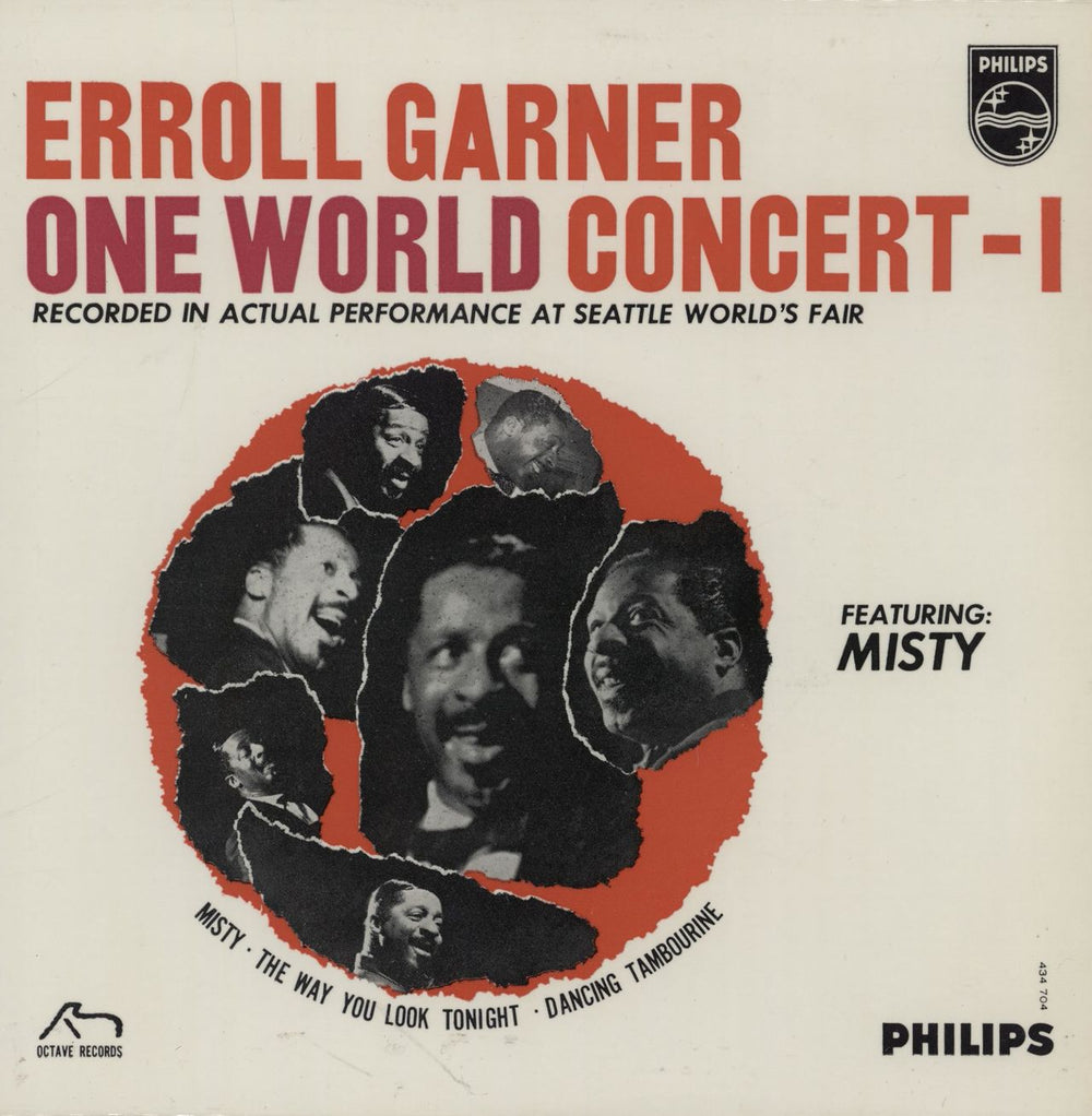 Erroll Garner One World Concert Vol. 1 UK 7" vinyl single (7 inch record / 45) BE12568