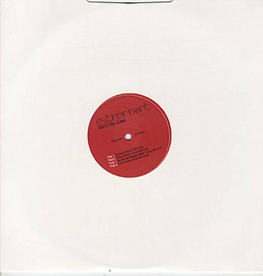 Esther Hart Ain't No Lies UK 12" vinyl single (12 inch record / Maxi-single) RR001