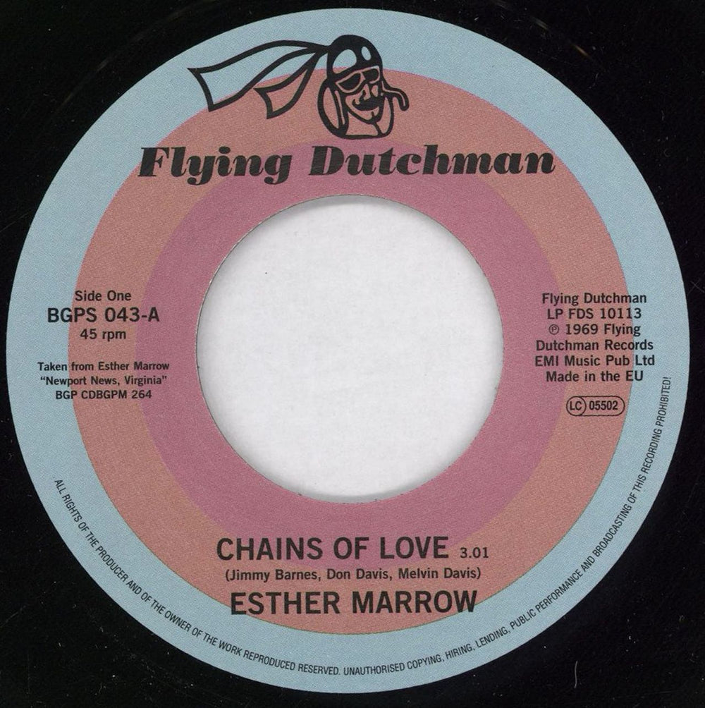 Esther Marrow Chains Of Love UK 7" vinyl single (7 inch record / 45) BGPS-043