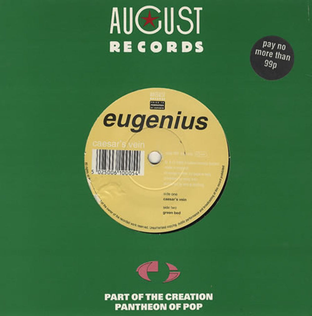 Eugenius Caesar's Vein UK 7" vinyl single (7 inch record / 45) CAUG005