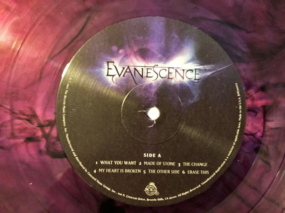 Evanescence Evanescence - Purple Smoke Vinyl - Sealed US vinyl LP album (LP record) 888072284890