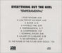 Everything But The Girl Temperamental US Promo CD-R acetate CD ACETATE