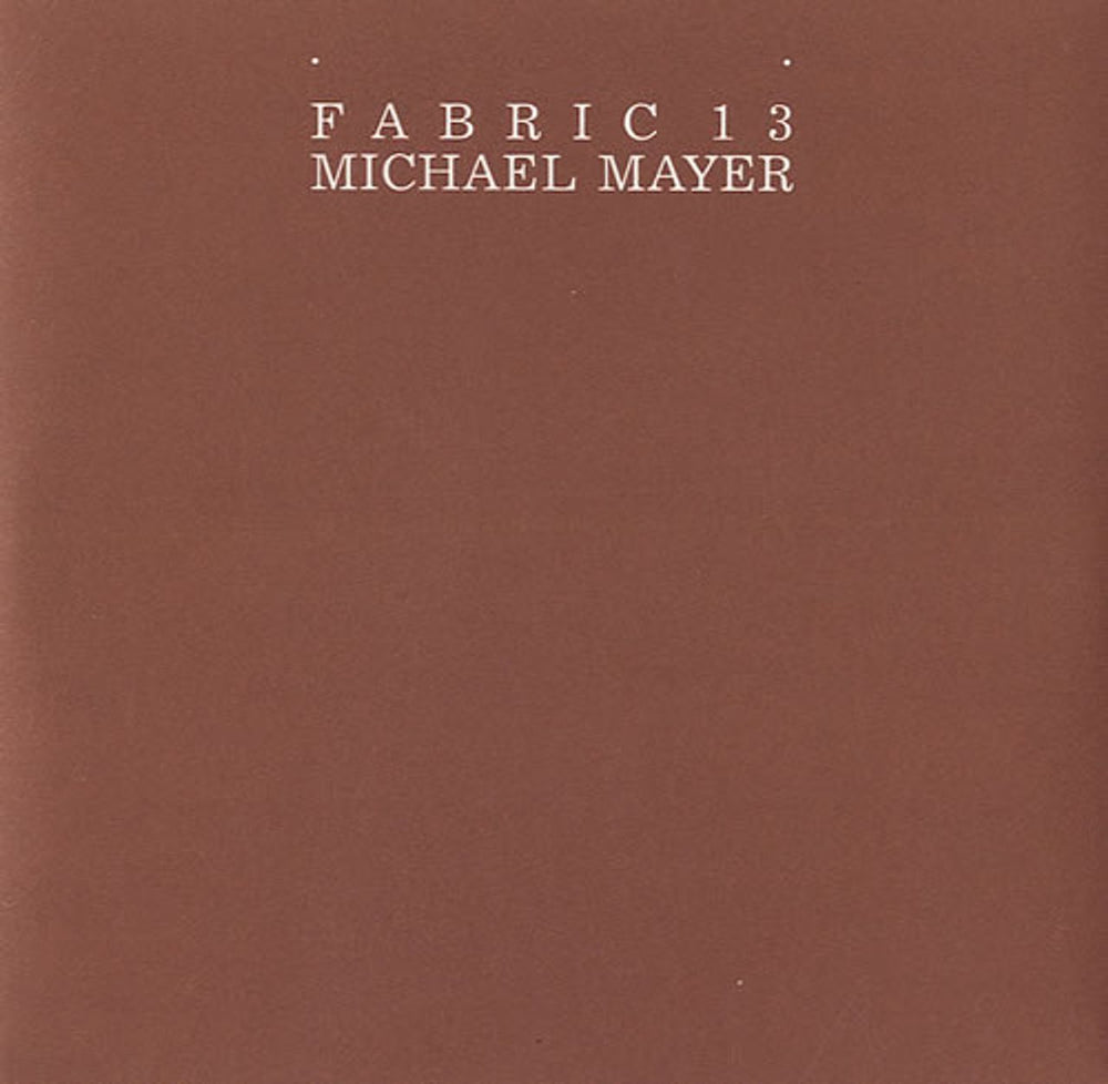 Fabric Michael Mayer UK Promo CD album (CDLP) FABRIC25P