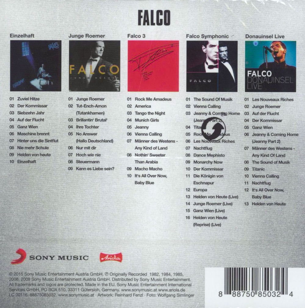 Falco Original Album Classics - Sealed UK 5-CD album set 888750850324