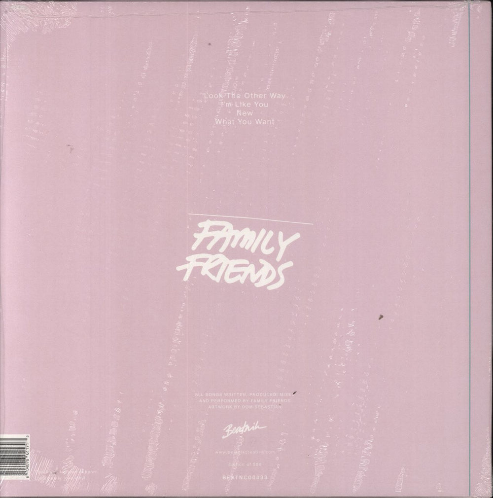 Family Friends Look The Other Way - White Vinyl - Sealed UK 12" vinyl single (12 inch record / Maxi-single) 804076011713