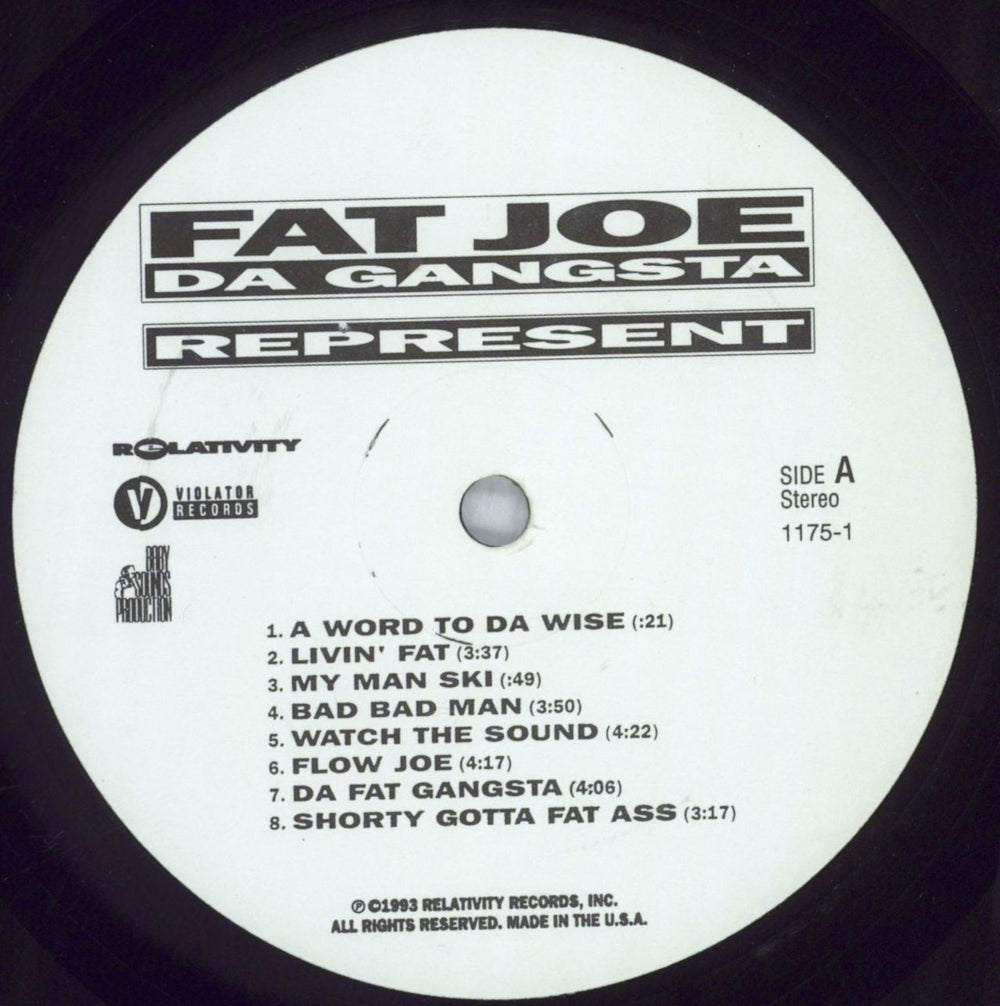 Fat Joe Represent US vinyl LP album (LP record) FTJLPRE826876