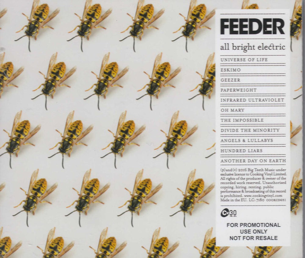 Feeder All Bright Electric UK Promo CD album (CDLP) FEECDAL669753