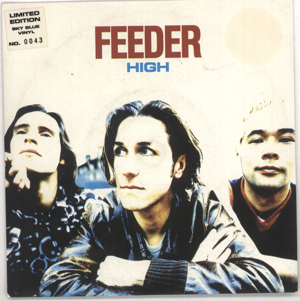 Feeder High - Blue vinyl UK 7" vinyl single (7 inch record / 45) ECS44