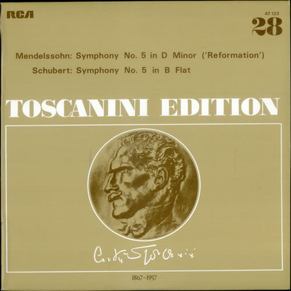 Felix Mendelssohn Symphony No. 5 in D minor / Symphony No. 5 in B-flat UK vinyl LP album (LP record) AT123