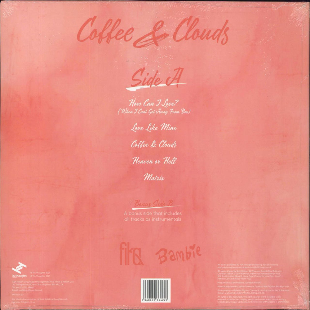 Fika & Bambie Coffee & Clouds - White Vinyl - Sealed UK vinyl LP album (LP record) 5060609664220