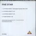 Five Star System Addict UK Promo CD-R acetate CD-R ACETATE