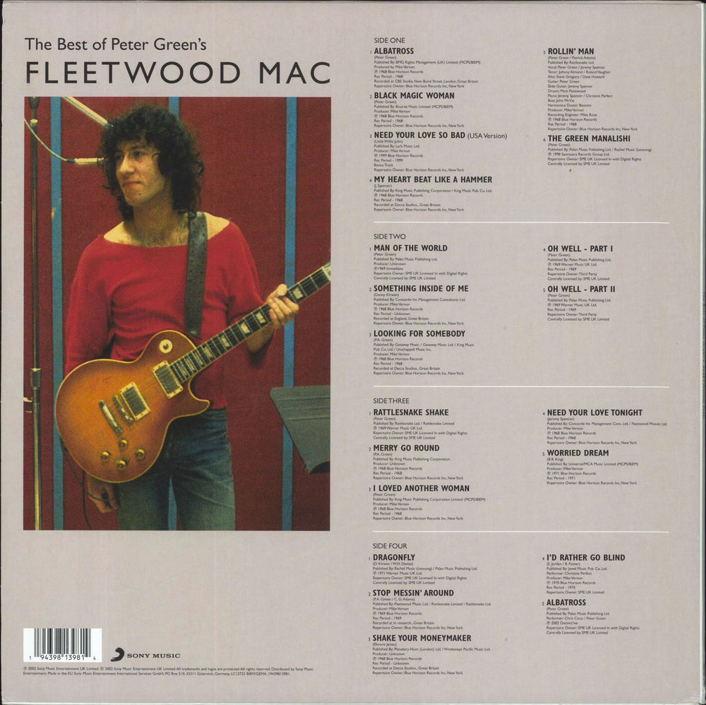 Fleetwood Mac The Best Of Peter Green's Fleetwood Mac UK 2-LP vinyl record set (Double LP Album) 194398139814