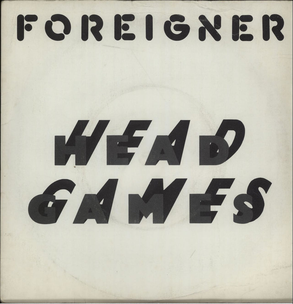 Foreigner Head Games UK 7" vinyl single (7 inch record / 45) K11417