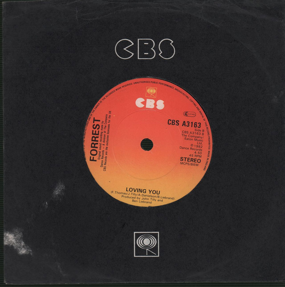 Forrest Rock The Boat - Solid UK 7" vinyl single (7 inch record / 45) CBSA3163