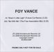 Foy Vance Shed A Little Light - Remix UK Promo CD-R acetate WURDCD6P