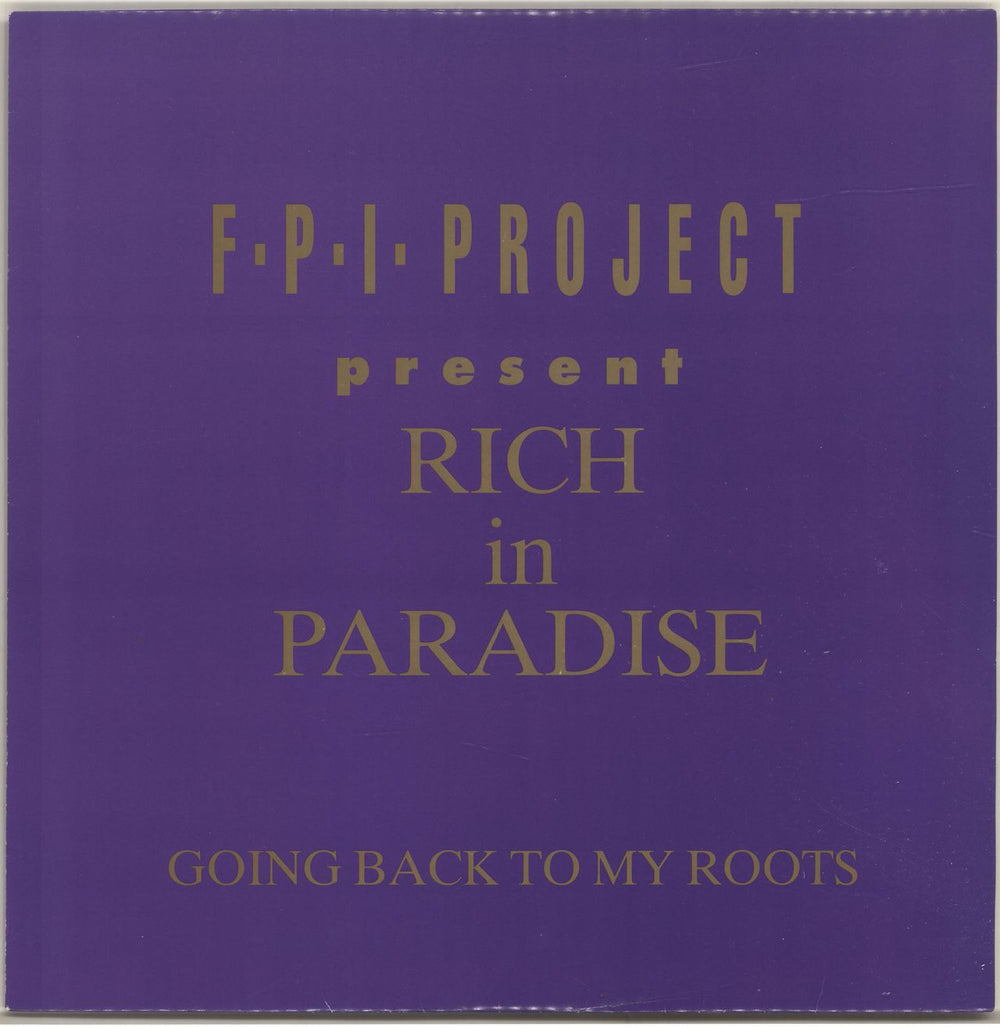 FPI Project Rich In Paradise UK 12" vinyl single (12 inch record / Maxi-single) RUMAT9