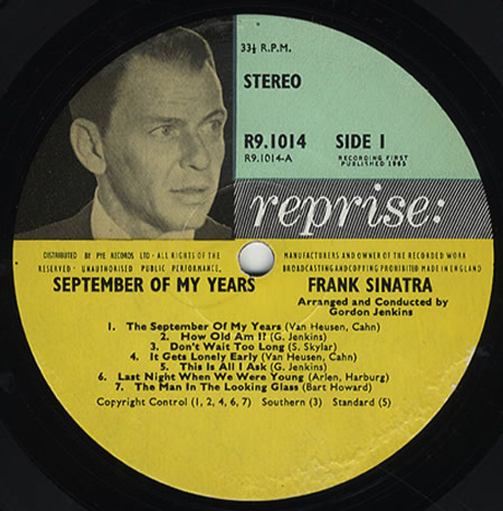 Frank Sinatra September Of My Years UK vinyl LP album (LP record) FRSLPSE382417