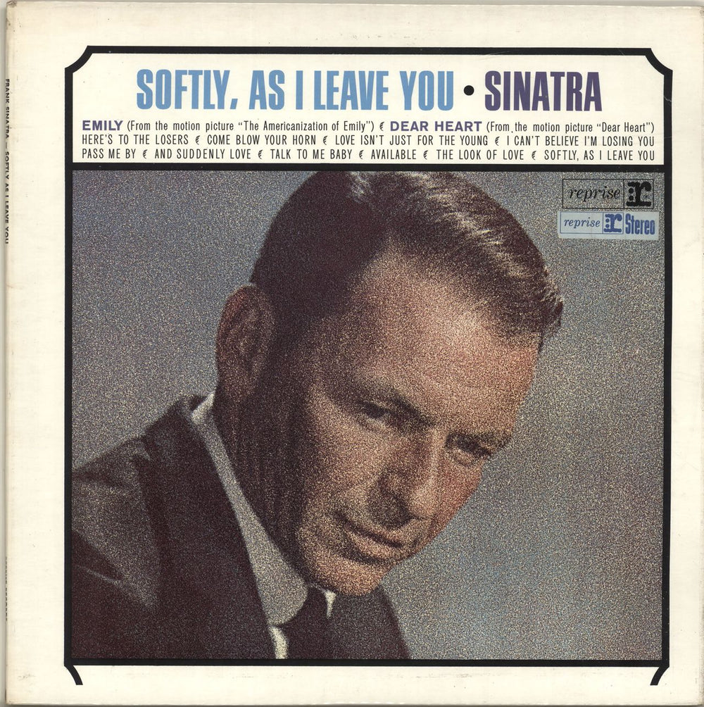 Frank Sinatra Softly, As I Leave You UK vinyl LP album (LP record) R9-1013