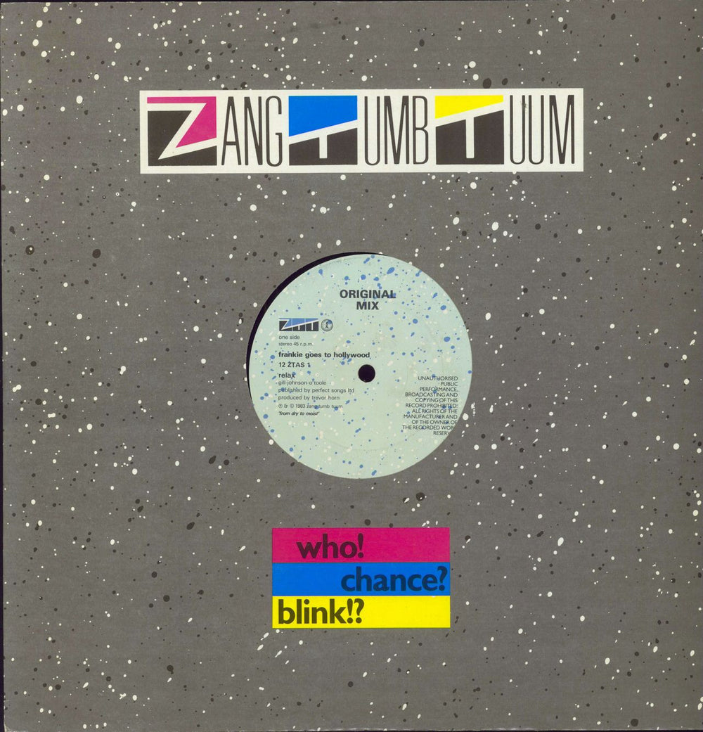 Frankie Goes To Hollywood Relax - 16 Minute Mix/45 RPM UK 12" vinyl single (12 inch record / Maxi-single) 12ZTAS1