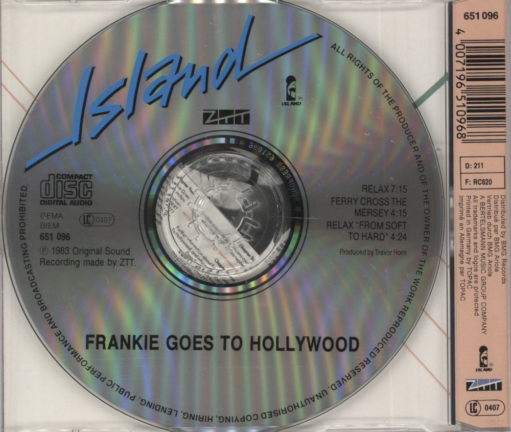 Frankie Goes To Hollywood Relax German CD single (CD5 / 5") 4007196510968