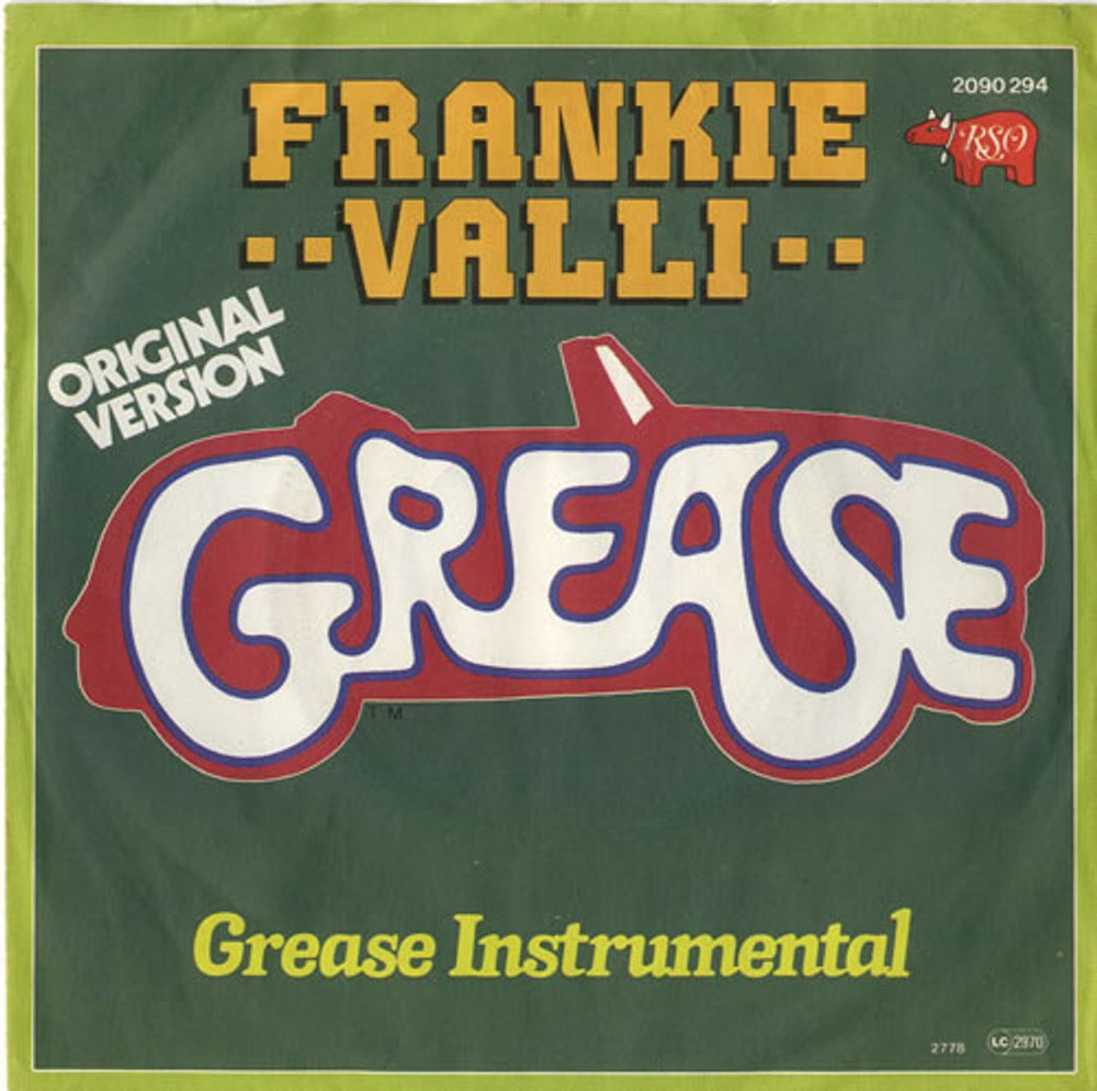 Frankie Valli Grease German 7" vinyl single (7 inch record / 45) 2090294