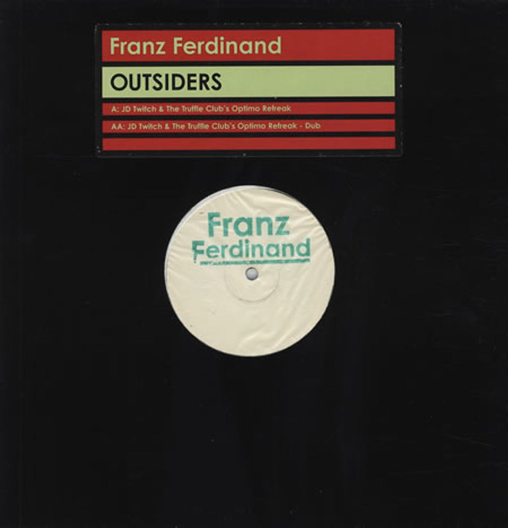 Franz Ferdinand Outsiders - JD Twitch Mixes UK Promo 12" vinyl single (12 inch record / Maxi-single) DASTARDLY004