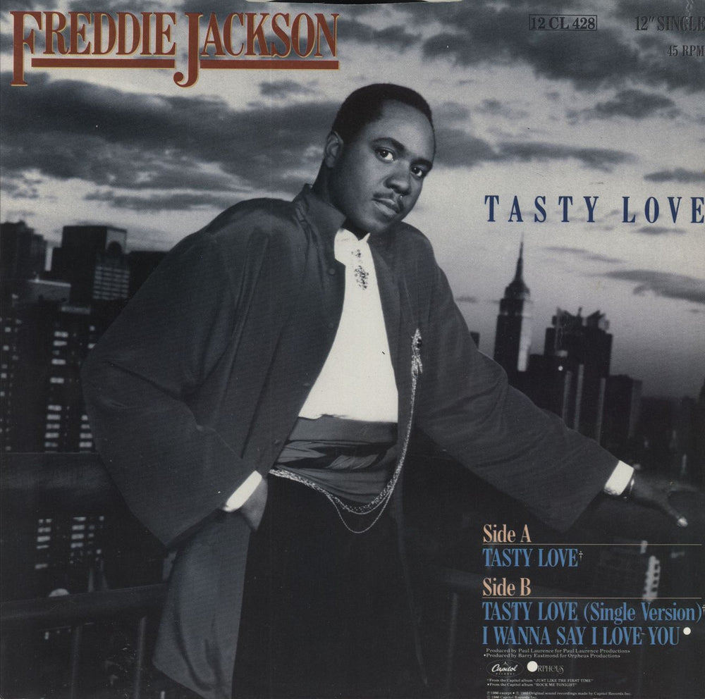 Freddie Jackson Tasty Love UK 12" vinyl single (12 inch record / Maxi-single)