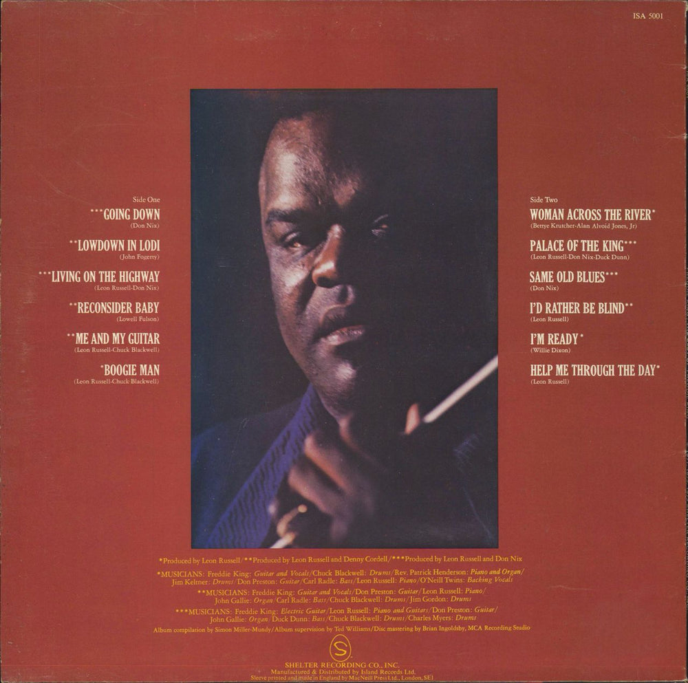 Freddie King The Best Of Freddie King UK vinyl LP album (LP record)
