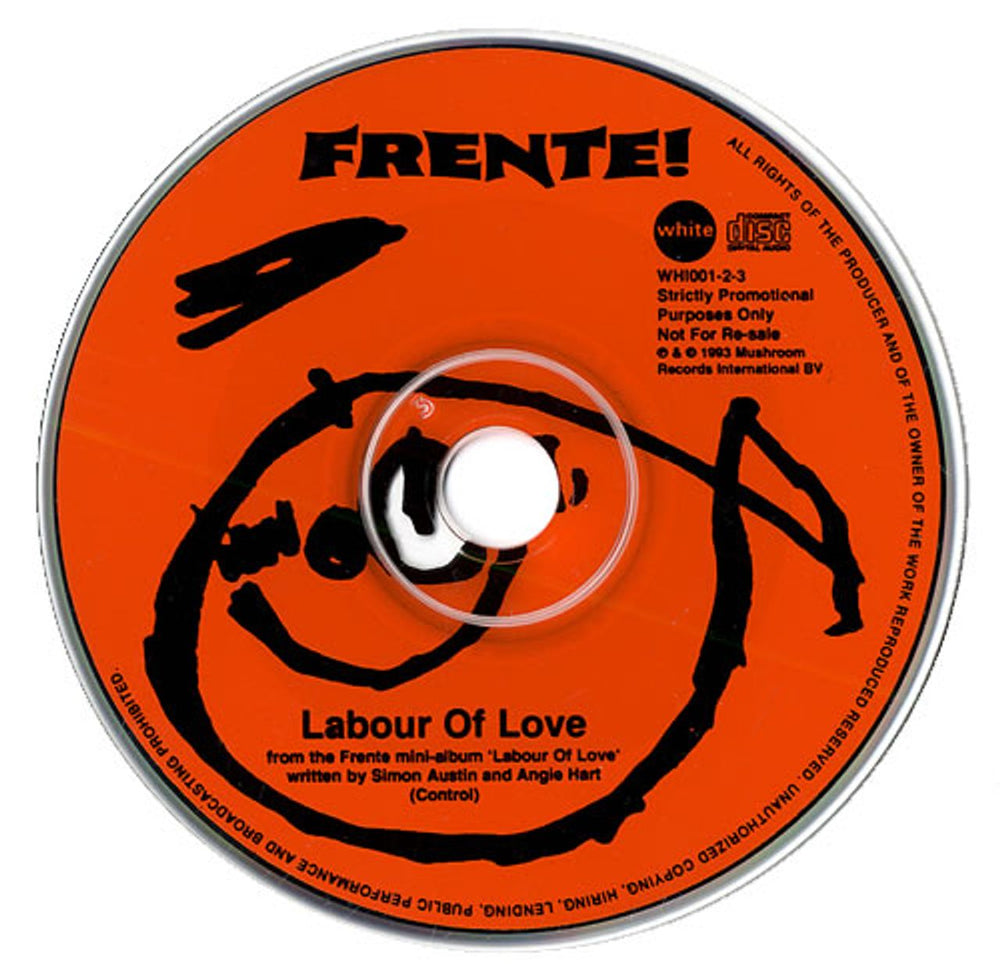 Frente Labour Of Love US Promo CD single (CD5 / 5") WHI001-2-3