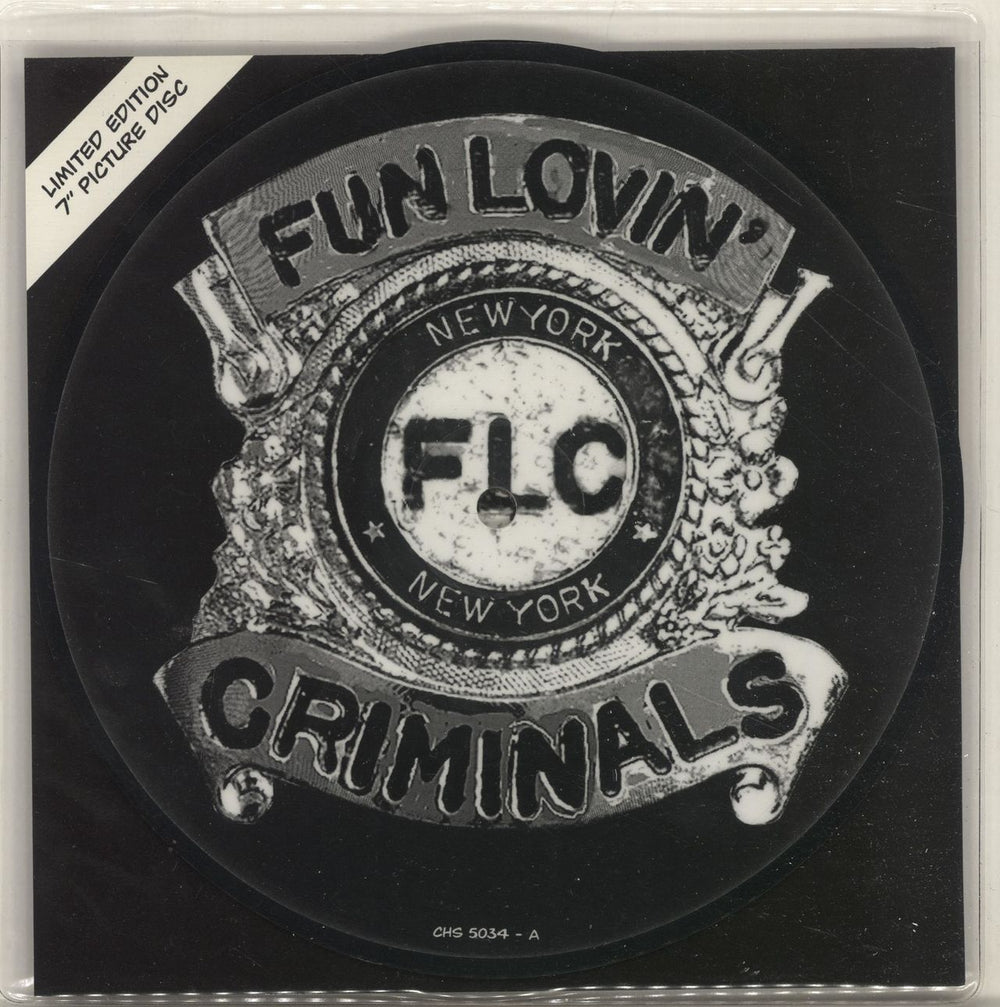 Fun Lovin Criminals Scooby Snacks UK 7" vinyl picture disc (7 inch picture disc single) CHS5034