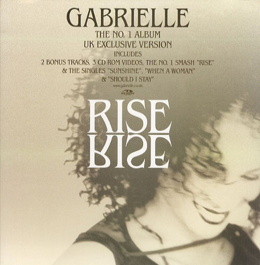 Gabrielle Rise UK Promo display PROMO DISPLAY