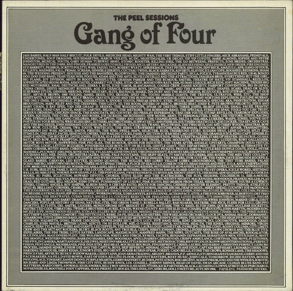 Gang Of Four The Peel Sessions - EX UK 12" vinyl single (12 inch record / Maxi-single) SFPS008