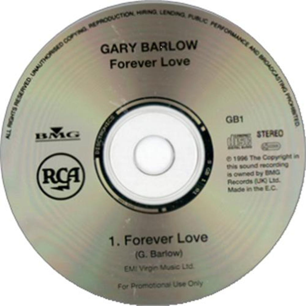 Gary Barlow Forever Love UK Promo CD single (CD5 / 5") GB1