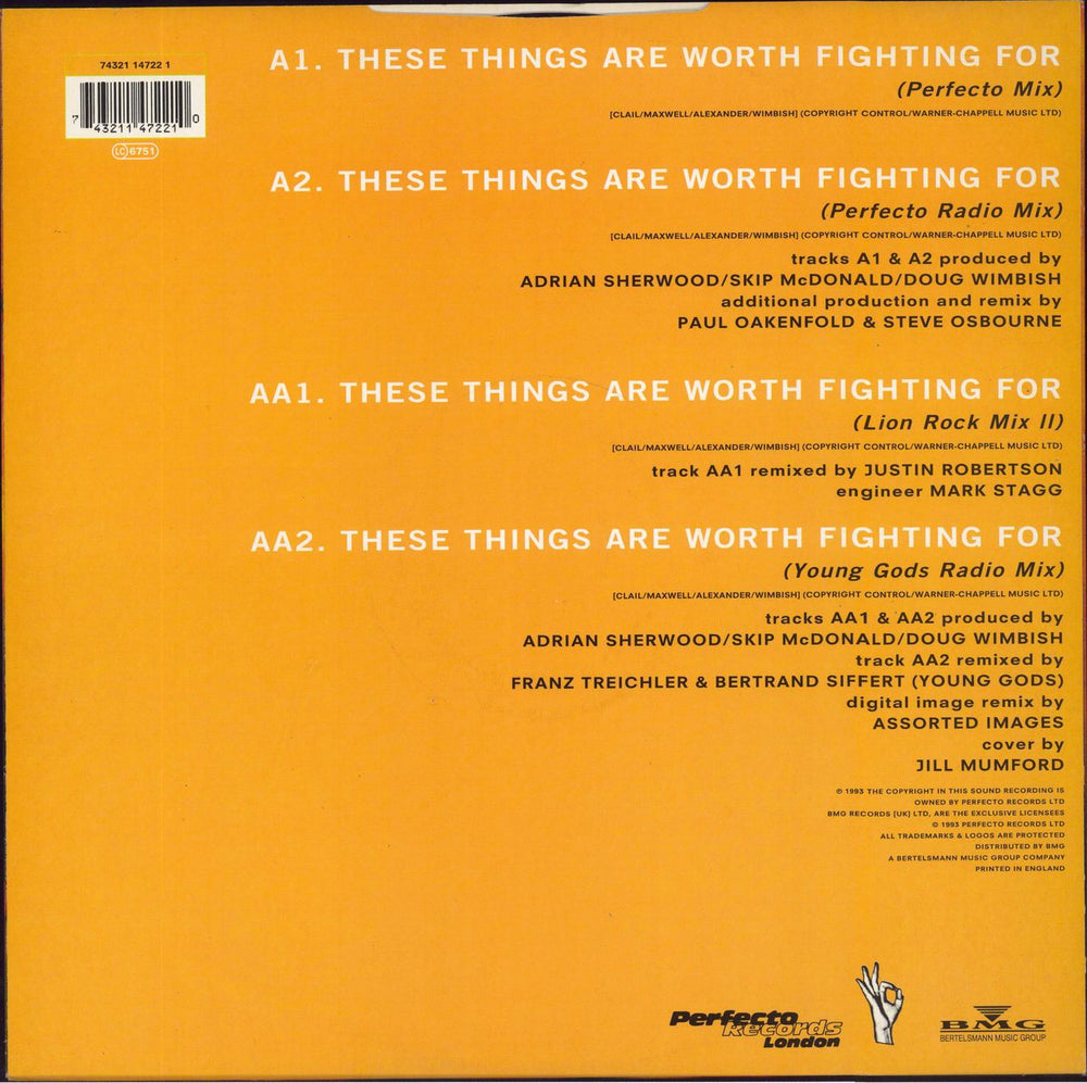 Gary Clail These Things Are Worth Fighting For UK 12" vinyl single (12 inch record / Maxi-single) 743211472210